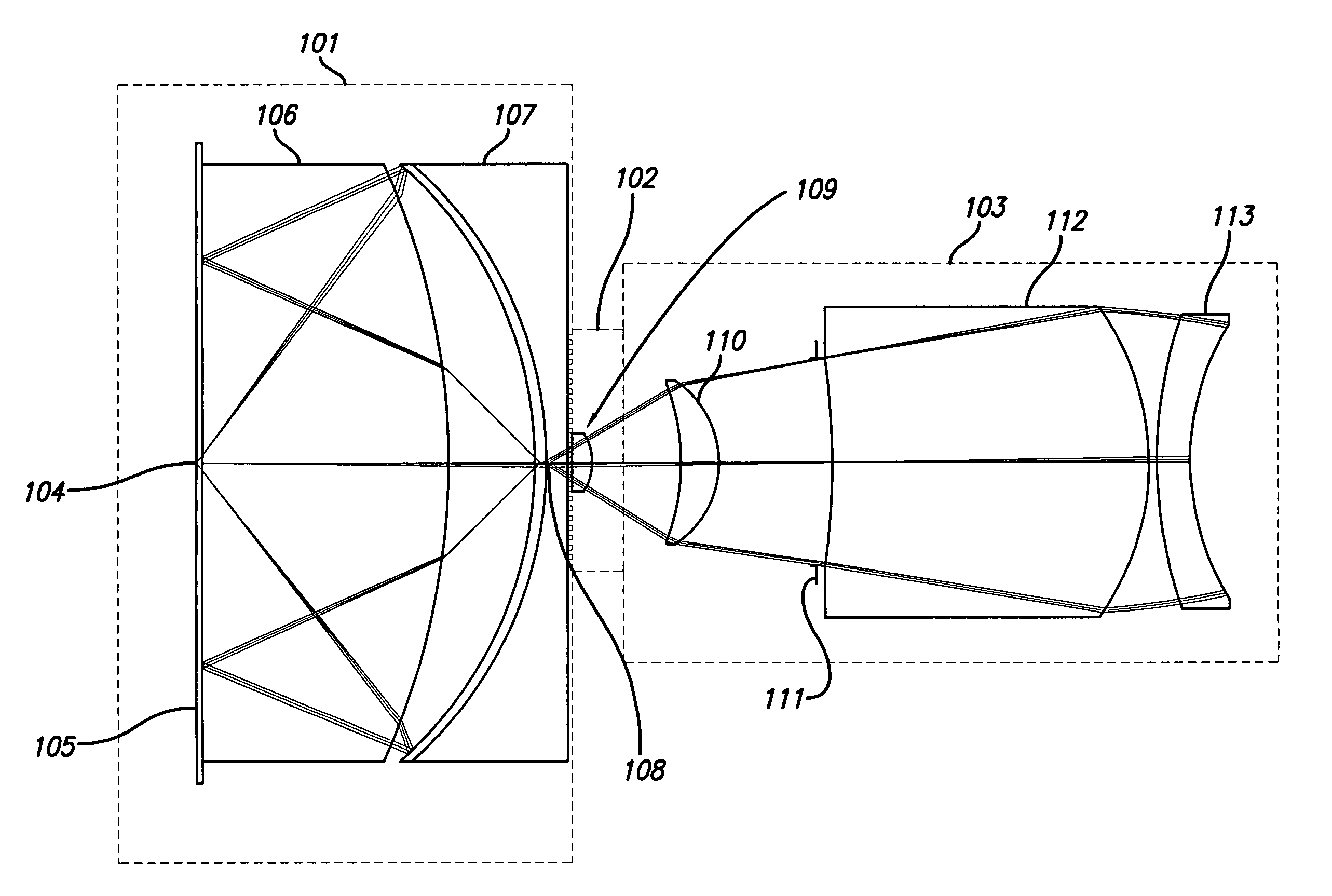 Catadioptric microscope objective employing immersion liquid for use in broad band microscopy