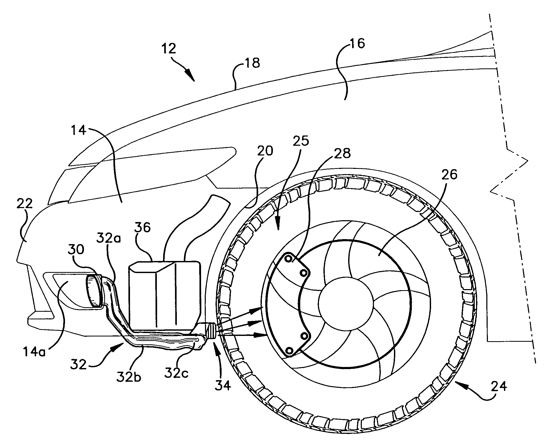 Finned brake duct to divert cooling air to a vehicle brake system