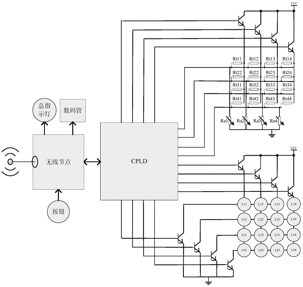 Dot-matrix material detecting and fetching indicating device and method