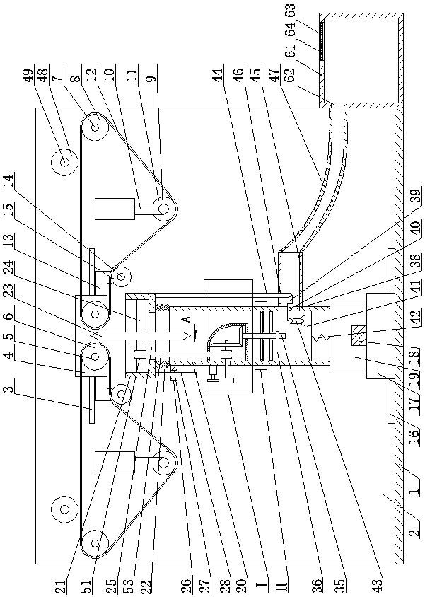 Cloth waste recovery processing device for garment production and processing