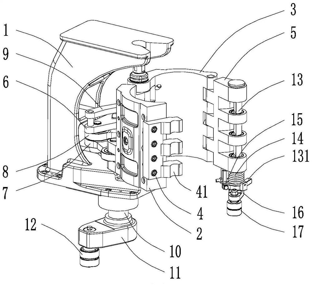 Mold locking mechanism of bottle blowing machine