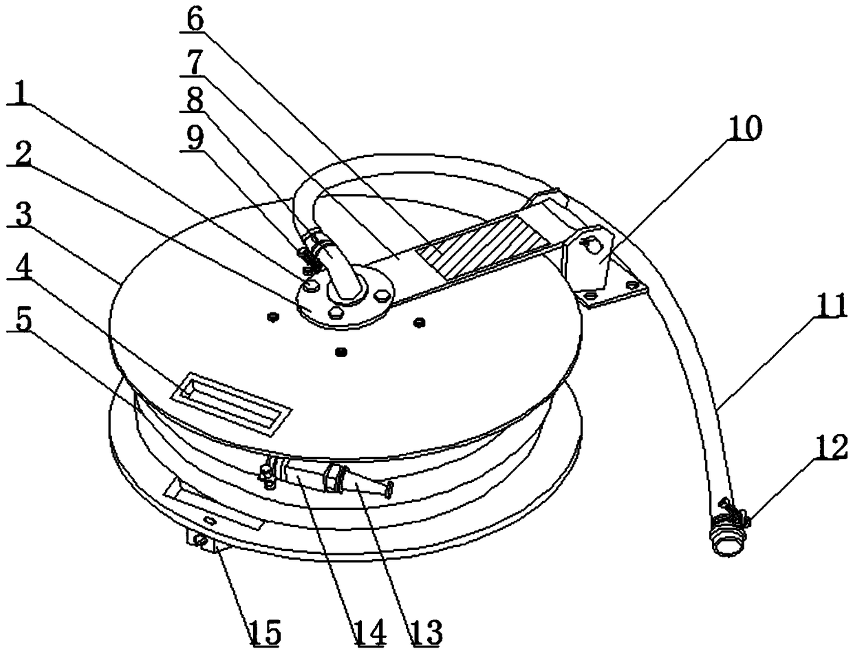 Convenient-to-carry fire protection winding disc device for fire protection