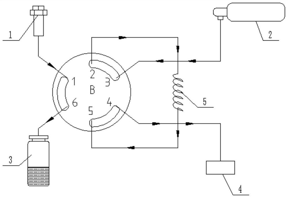 Horizontal automatic sampling device for ultraviolet fluorescence sulfur