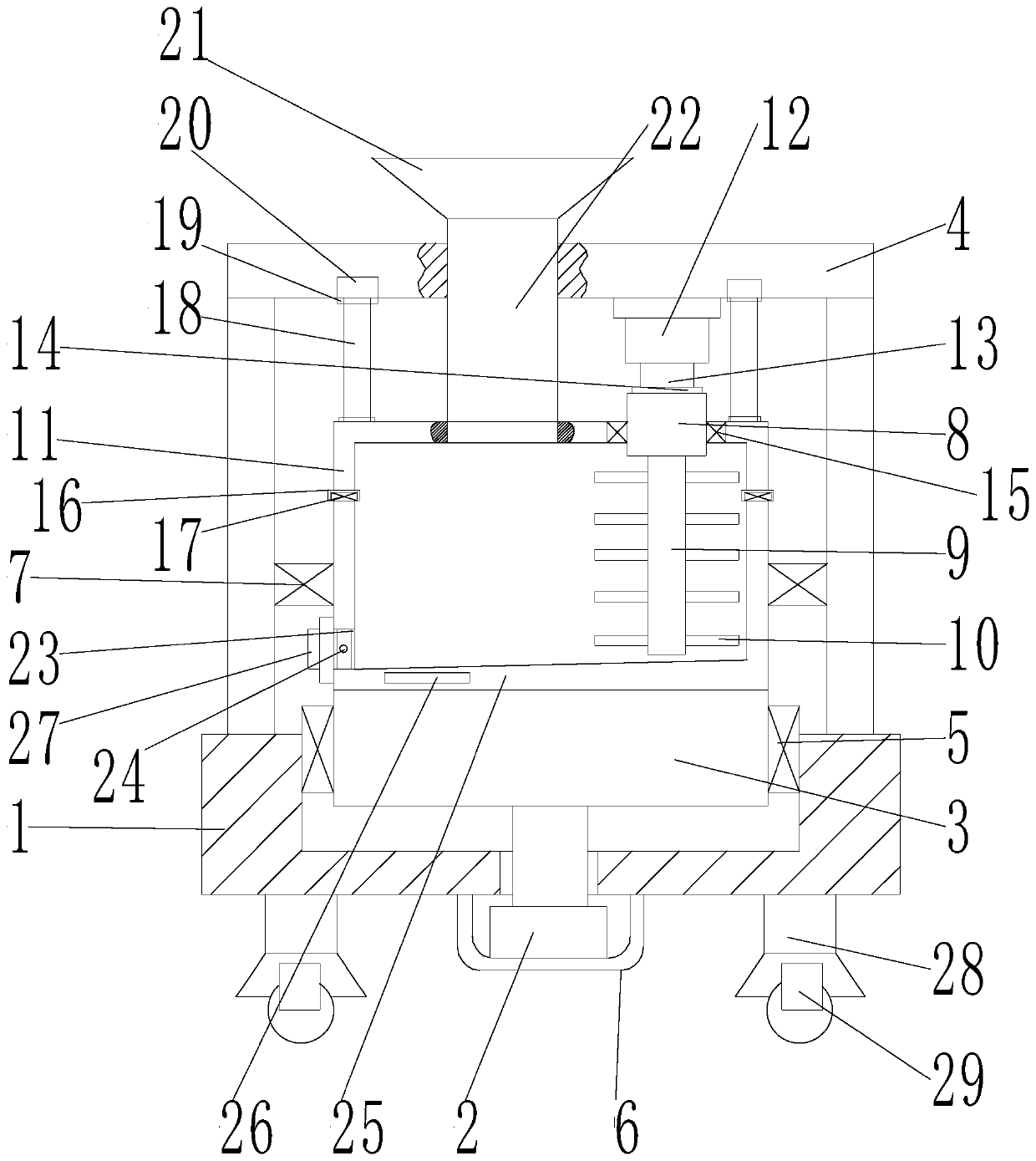 Centrifugal stirring device for printing materials