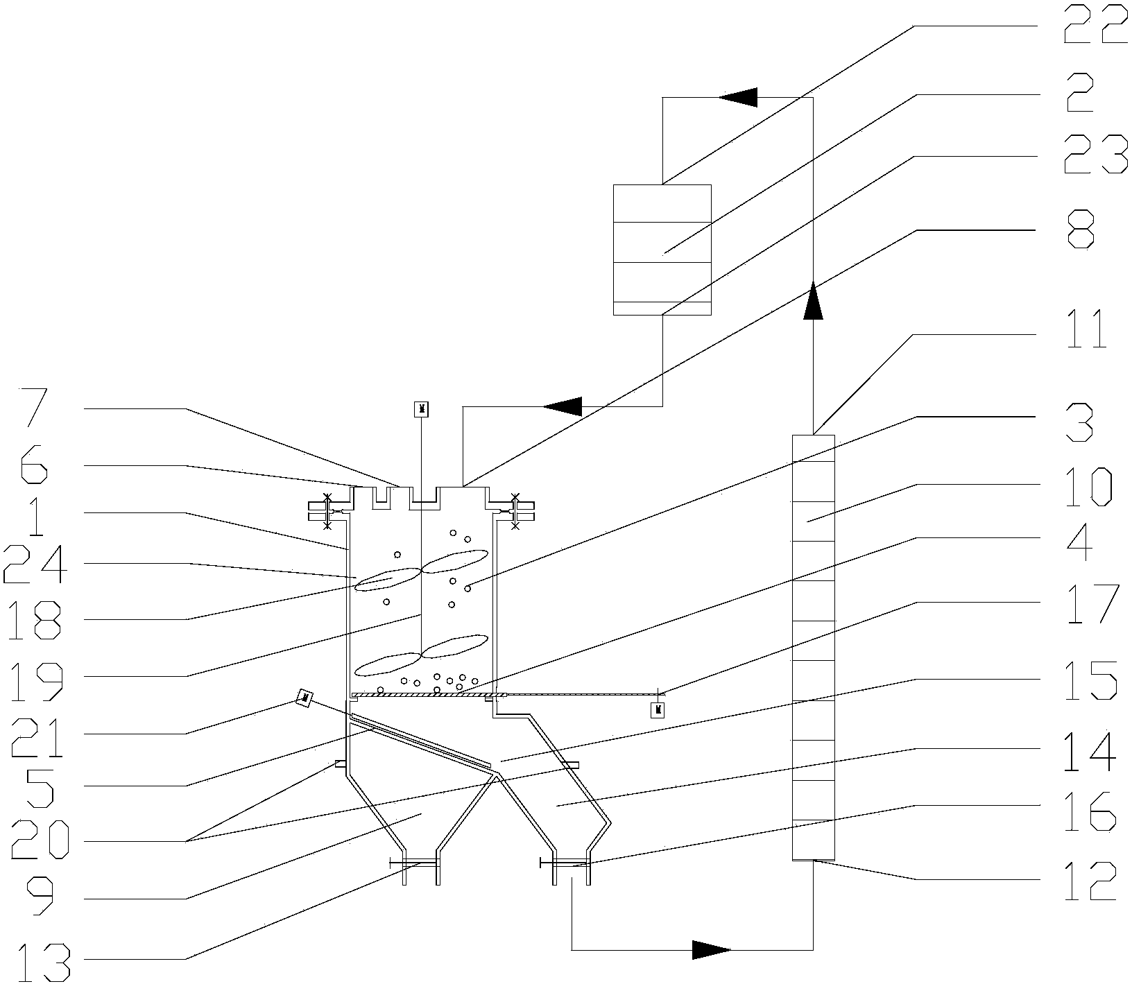 Oil-containing sludge pyrolysis device