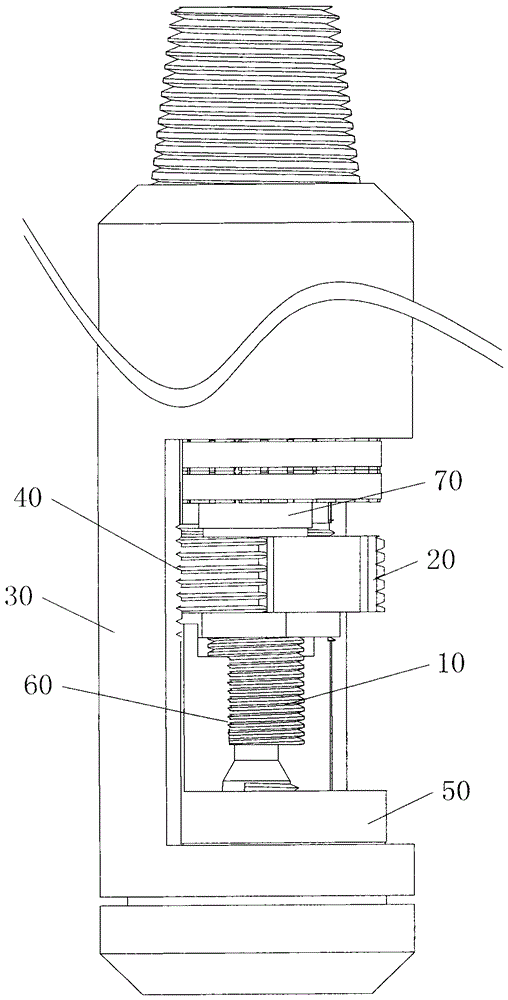 Bottomhole drilling tool and its anti-falling self-locking structure