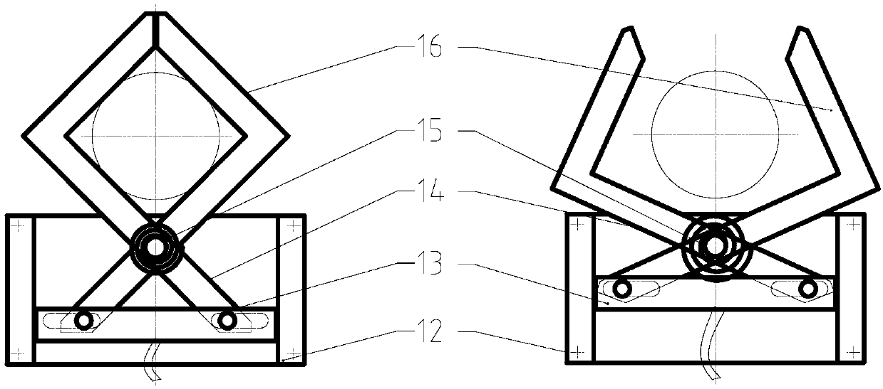 Unpowered long-rod part storage device capable of conducting clamping automatically