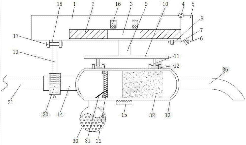 Car tail gas purifying treatment device