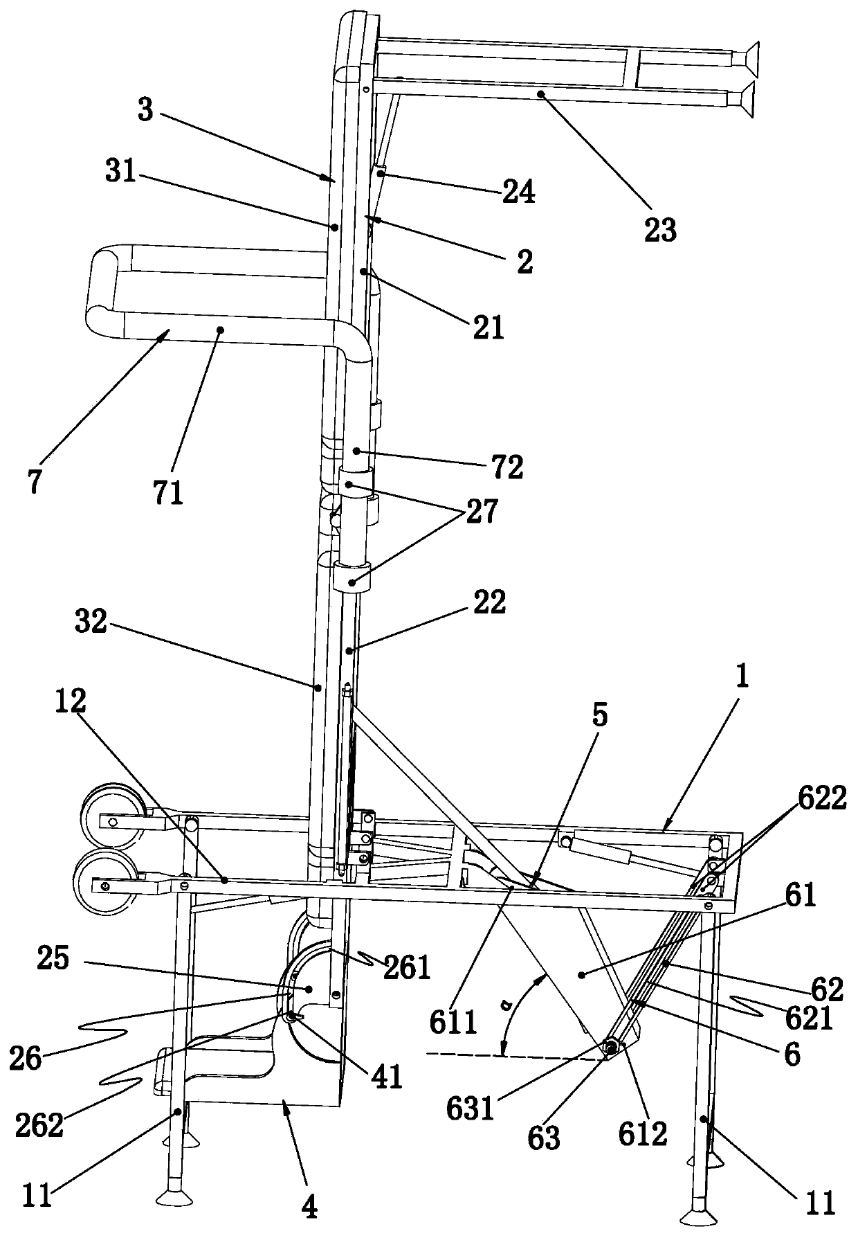 Rehabilitation standing bed