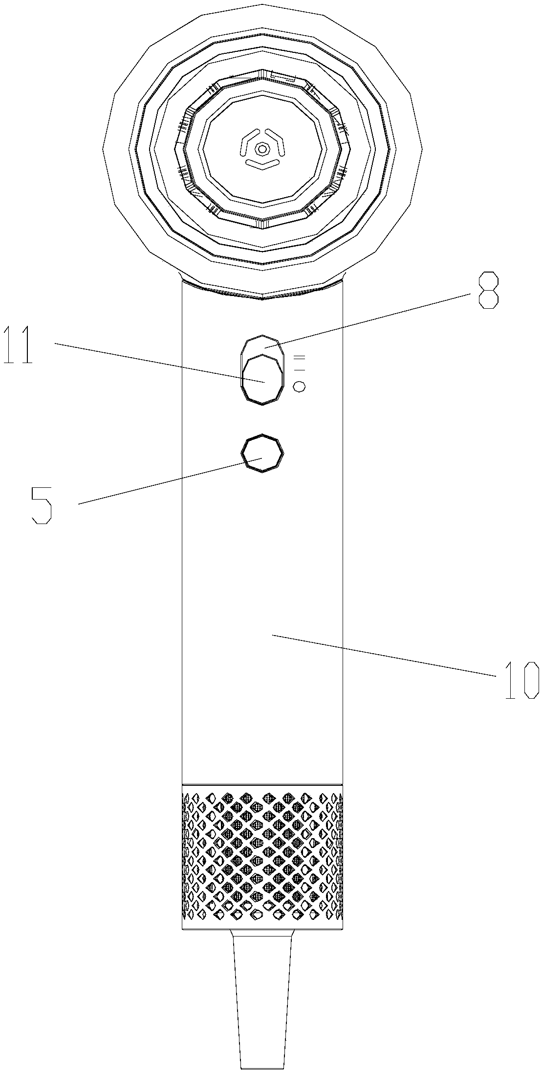 Switch device of hair dryer and hair dryer