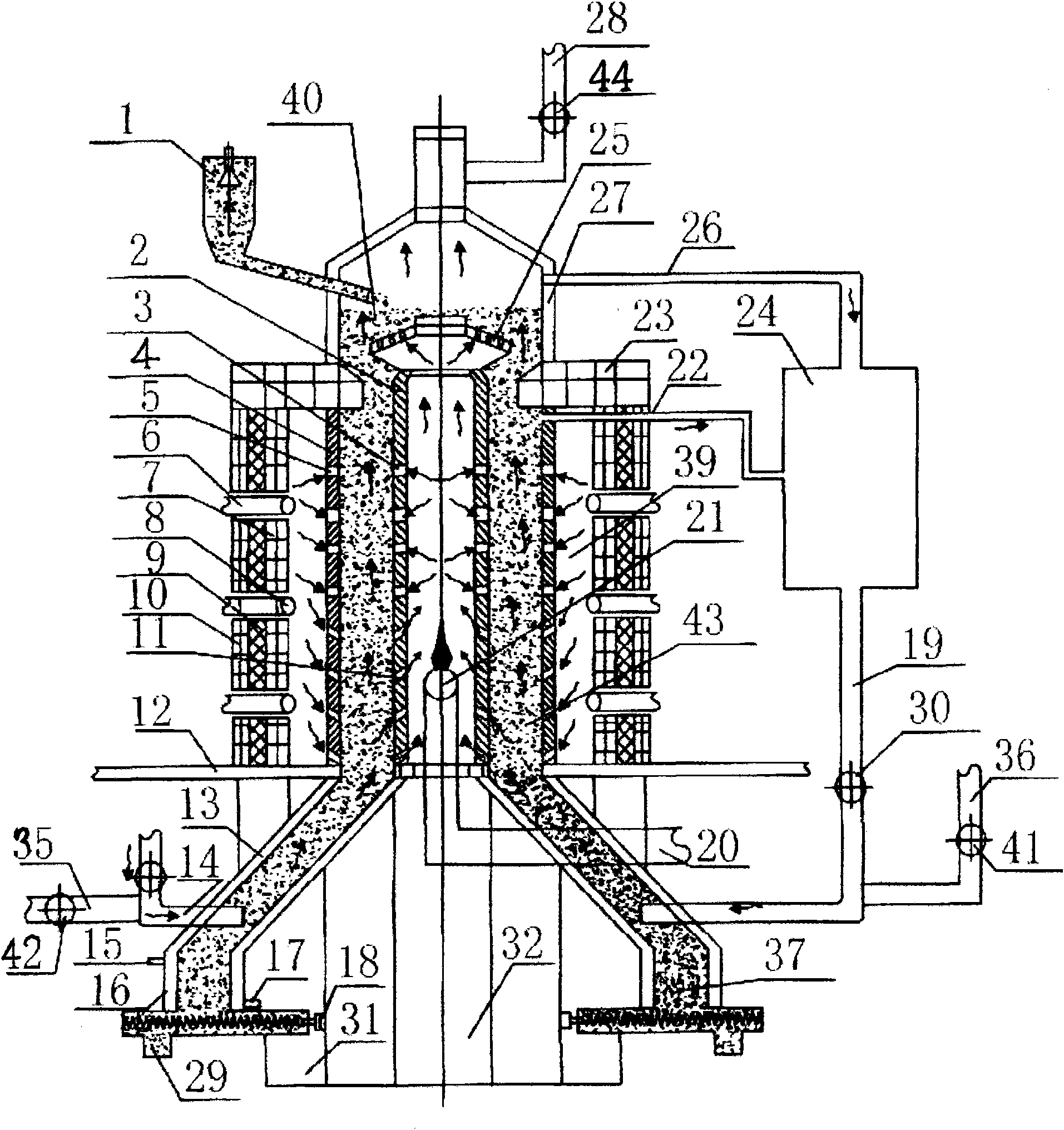 Process and device for preparing chromium iron by using chromium ore powder