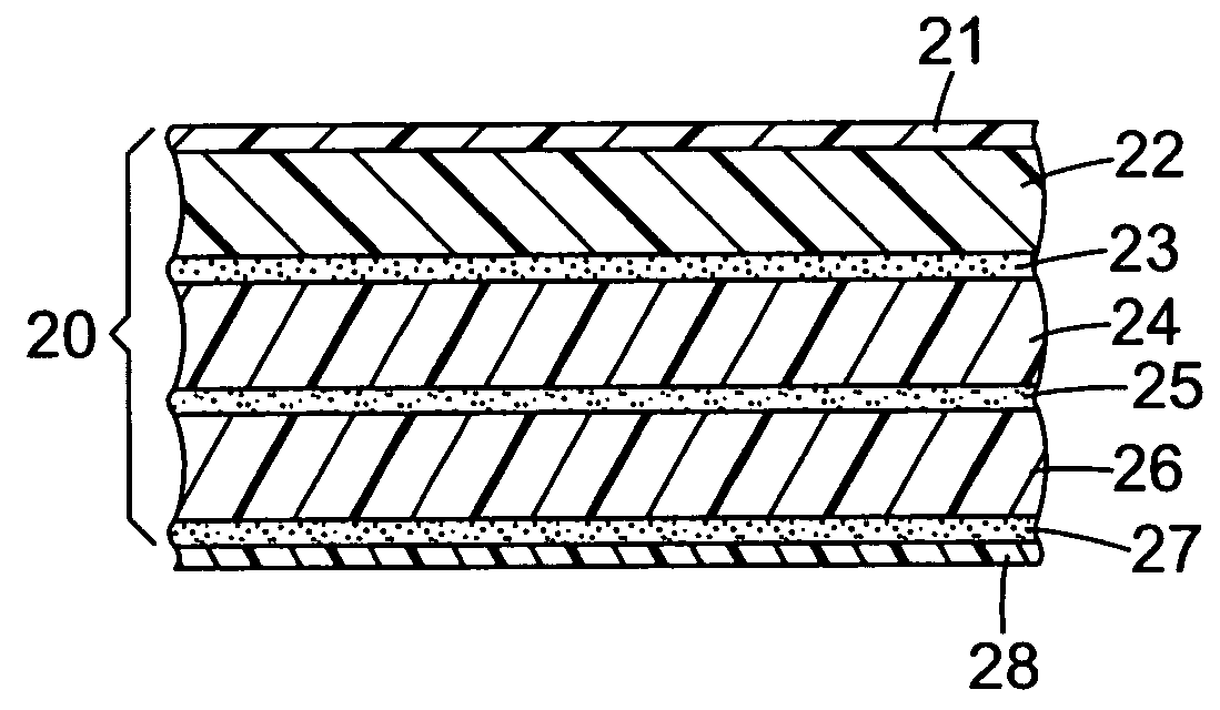 Glazing element and laminate for use in the same