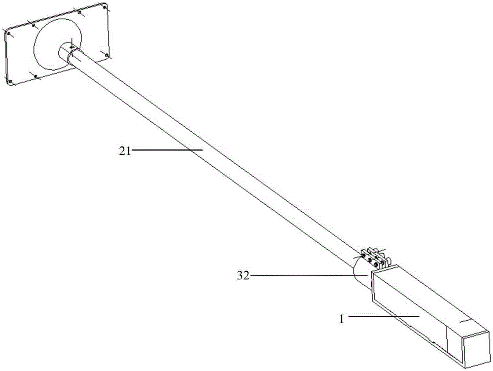 Hard suspension type magnetic flux door magnetic testing system on unmanned gyroplane