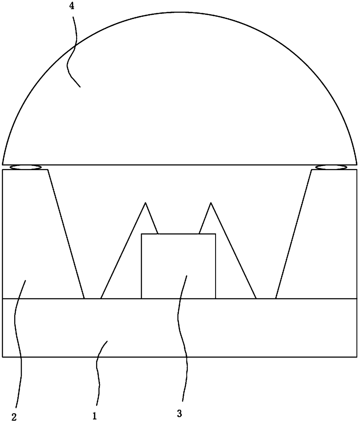 All-inorganic LED lamp and packaging method thereof