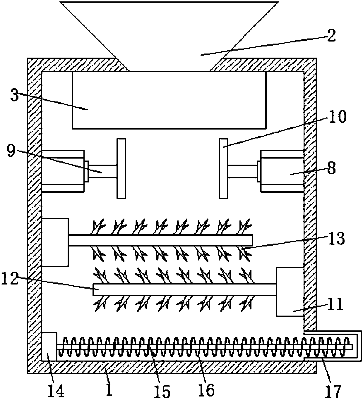 Efficient papermaking crushing machine