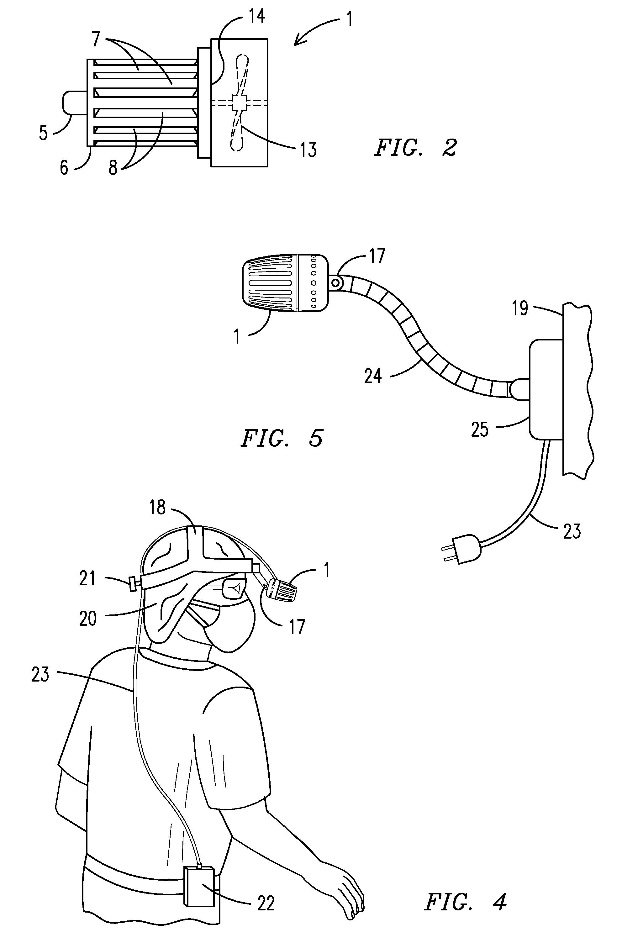 LED lamp with air-cooled heat sink