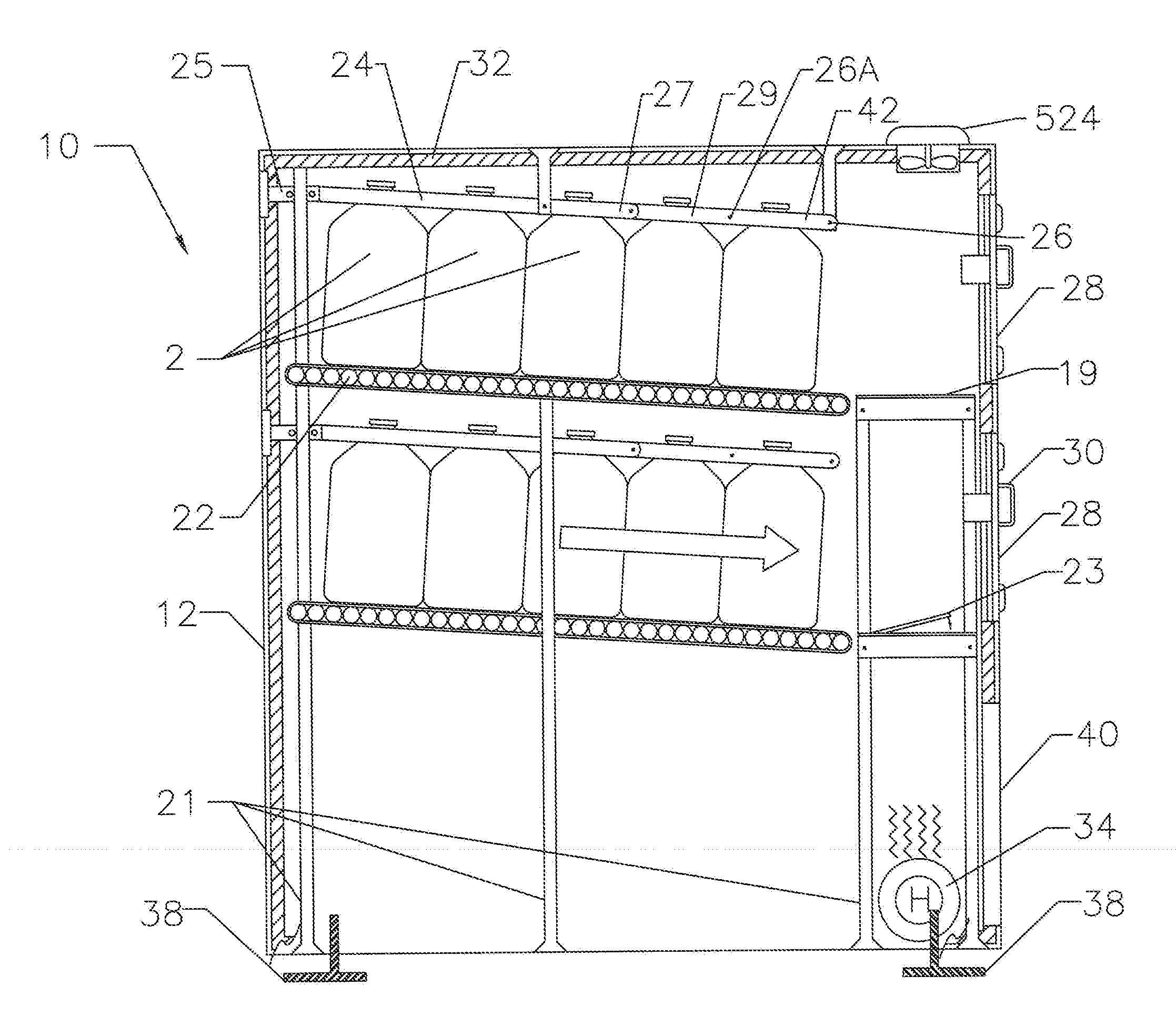 Large bottle vending apparatus and method