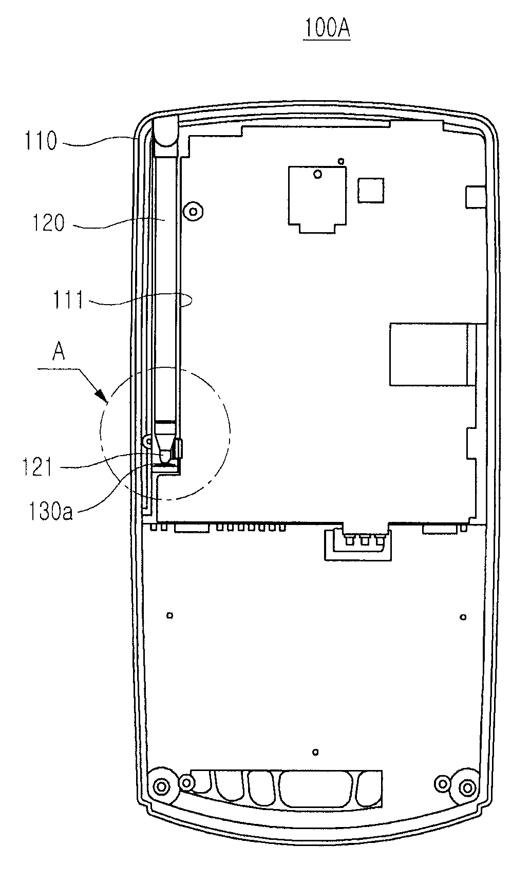 Portable communication device having a touch-screen locking unit