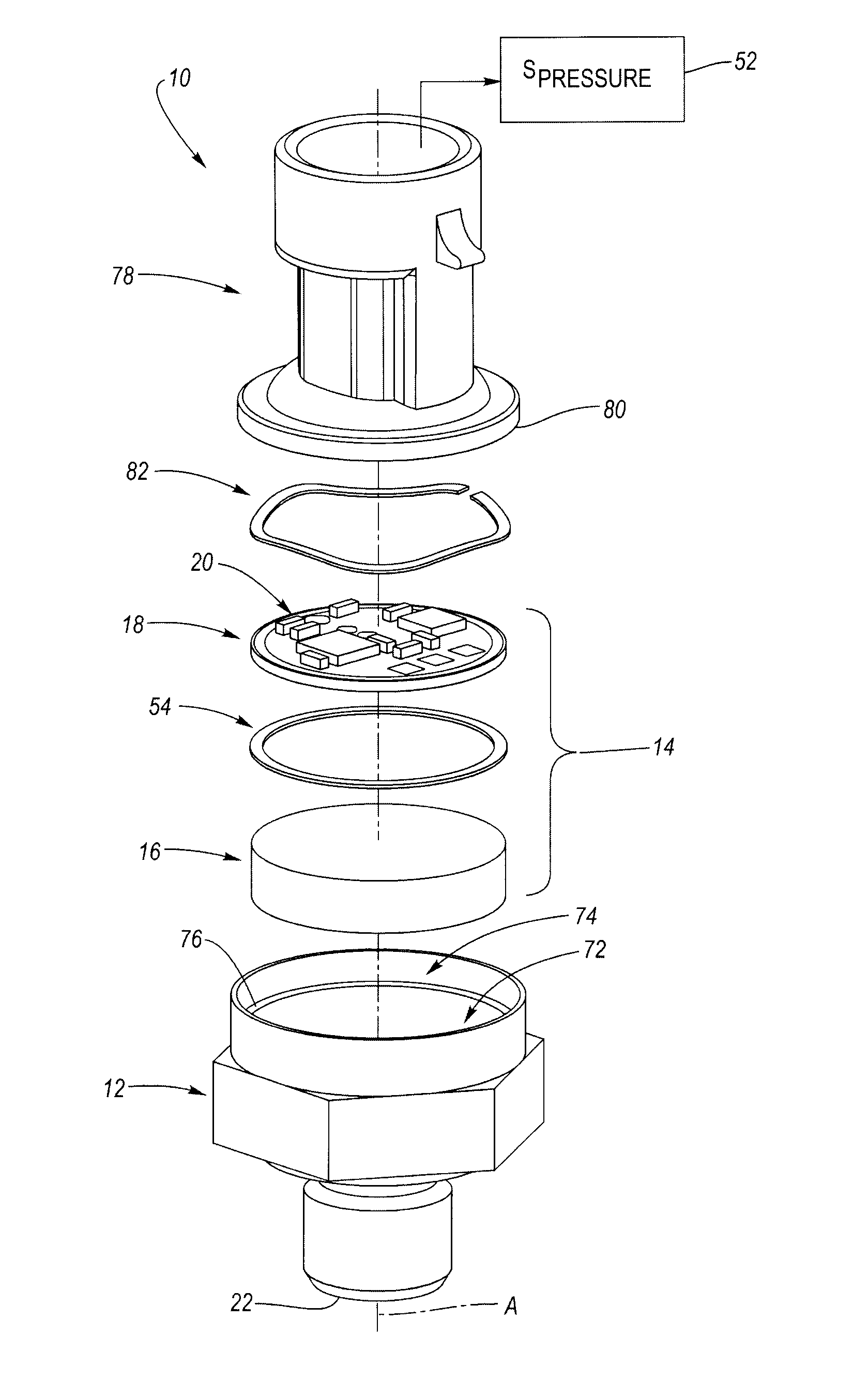 Capacitive pressure sensor