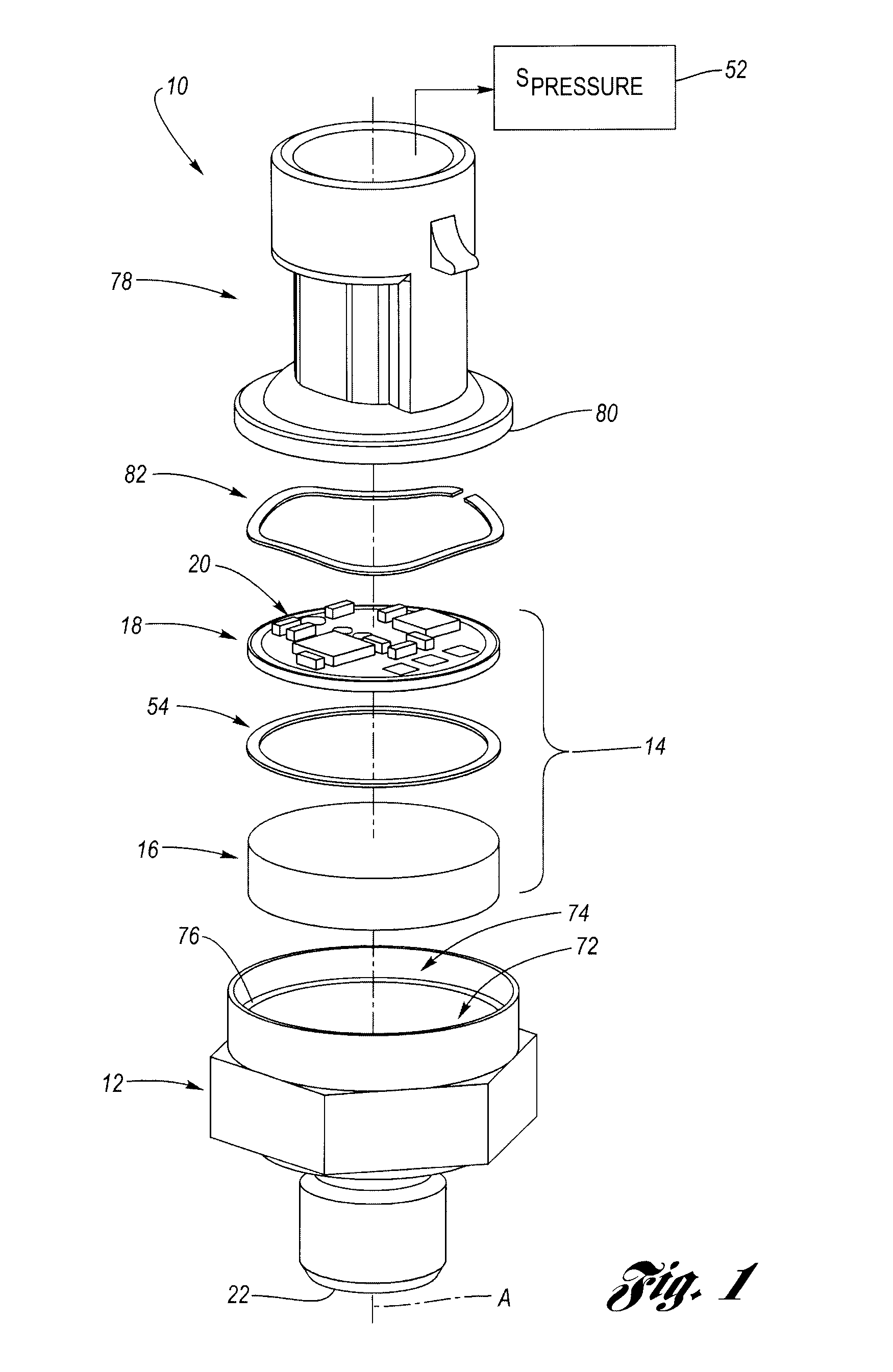 Capacitive pressure sensor