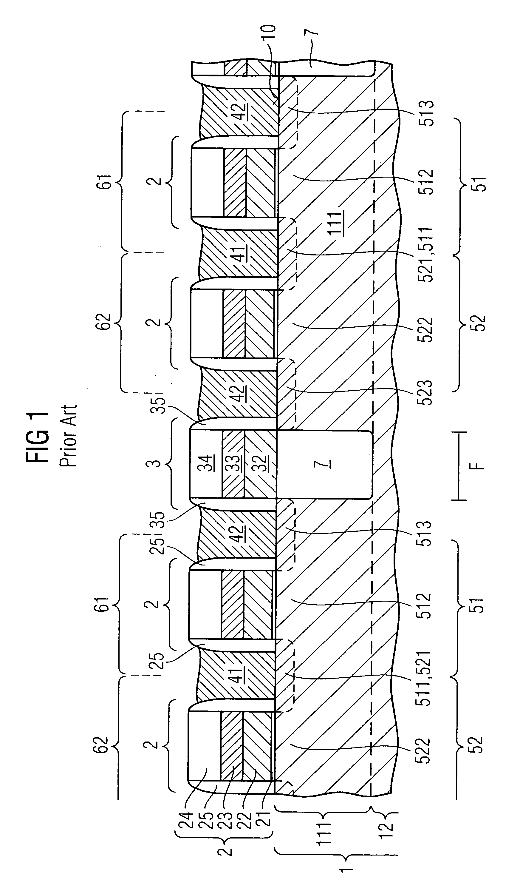 6F2 access transistor arrangement and semiconductor memory device