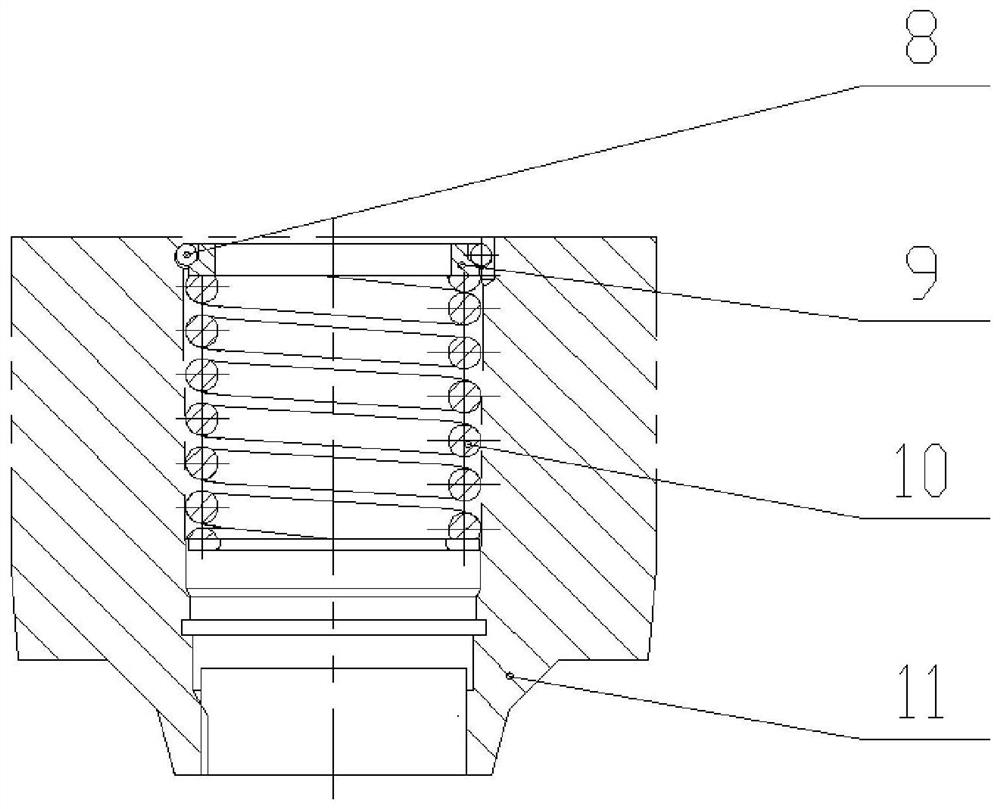 An installation tool for automatic guiding and limiting of steel wire retaining ring for holes