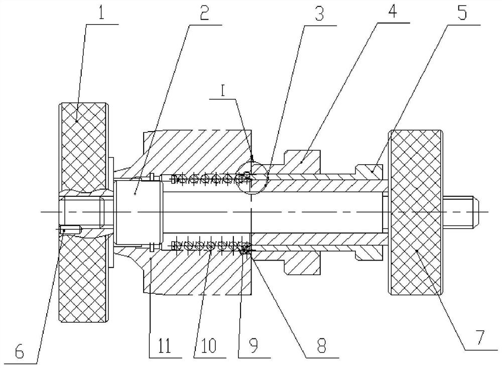 An installation tool for automatic guiding and limiting of steel wire retaining ring for holes