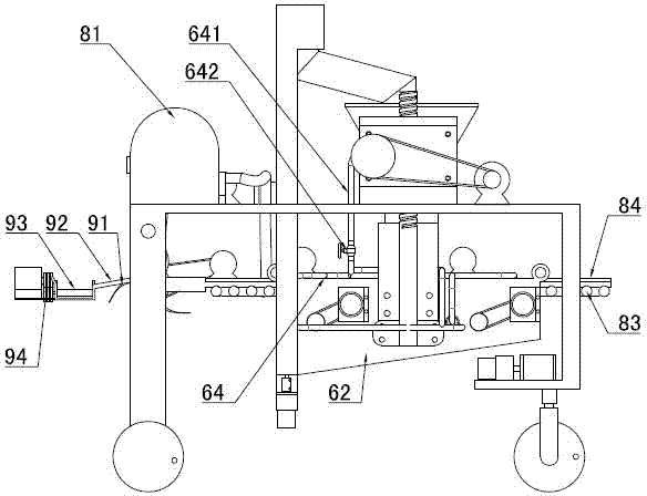 Full-automatic green belt pruning and cleaning trolley