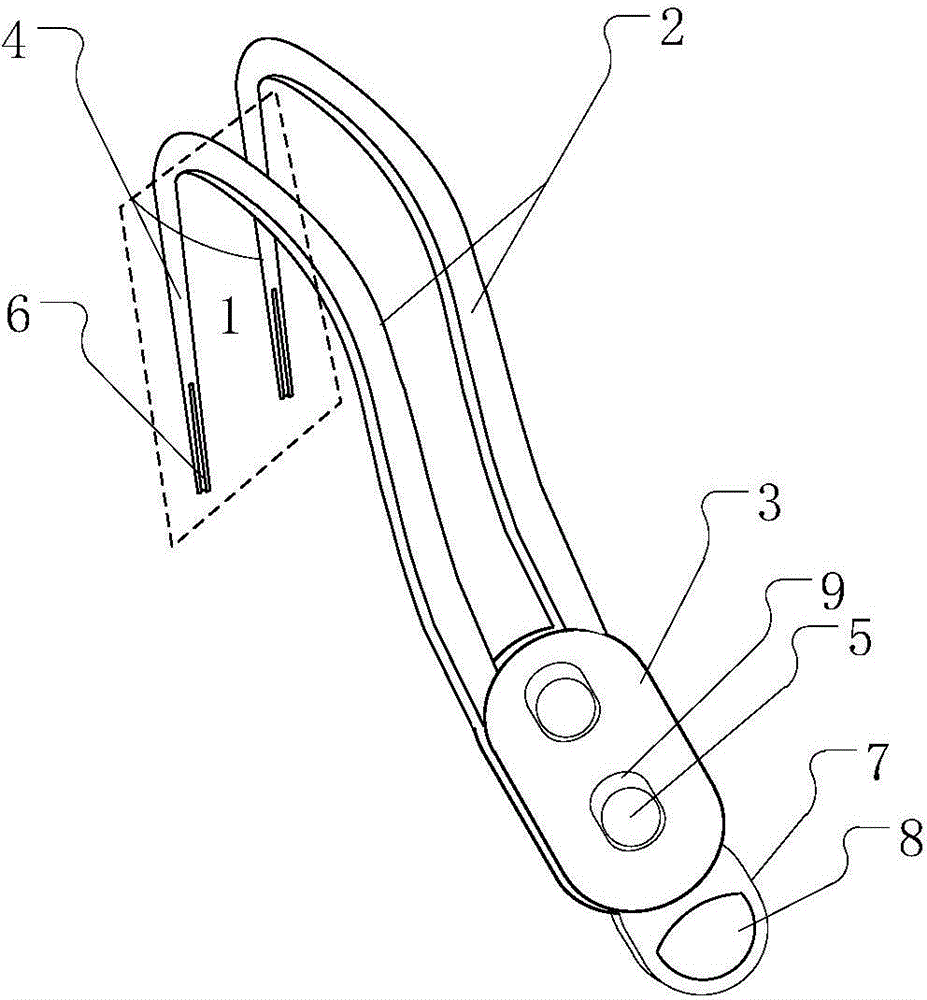 Double-nail-hook metaphysis pressurizing fixing device