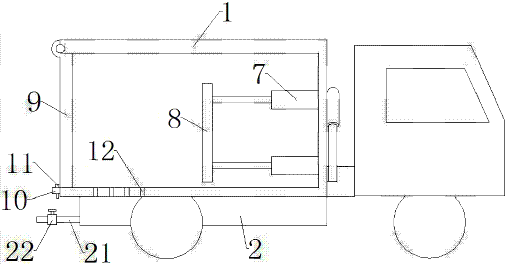 Rubbish transportation and treating vehicle