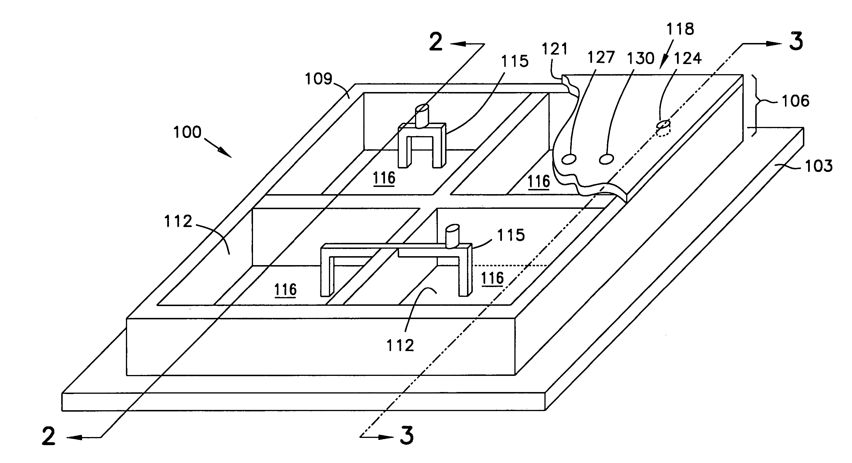 Packaging of electronic chips with air-bridge structures