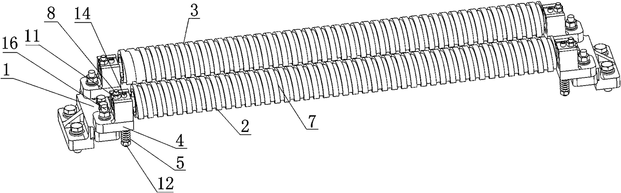 An idler roller adjustment device for a short material sander