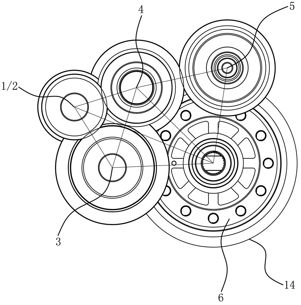 Dual-clutch automatic transmission of automobile