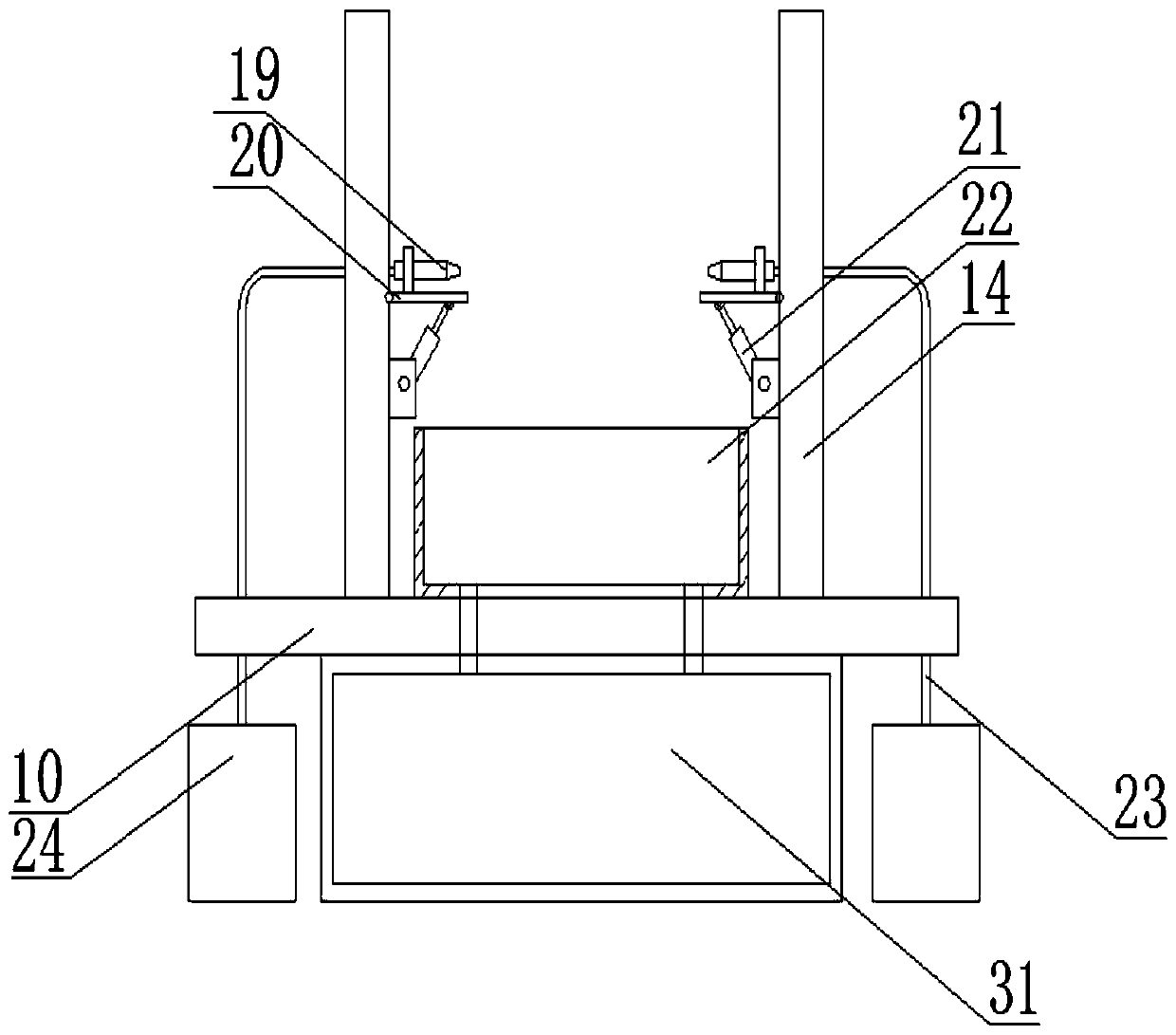 Omnibearing cleaning equipment for meat rabbit rearing cage