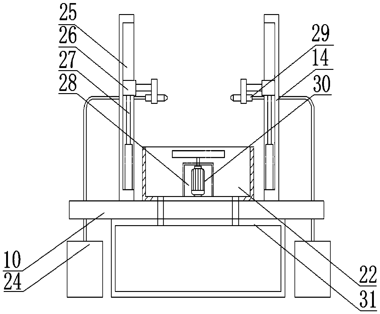 Omnibearing cleaning equipment for meat rabbit rearing cage