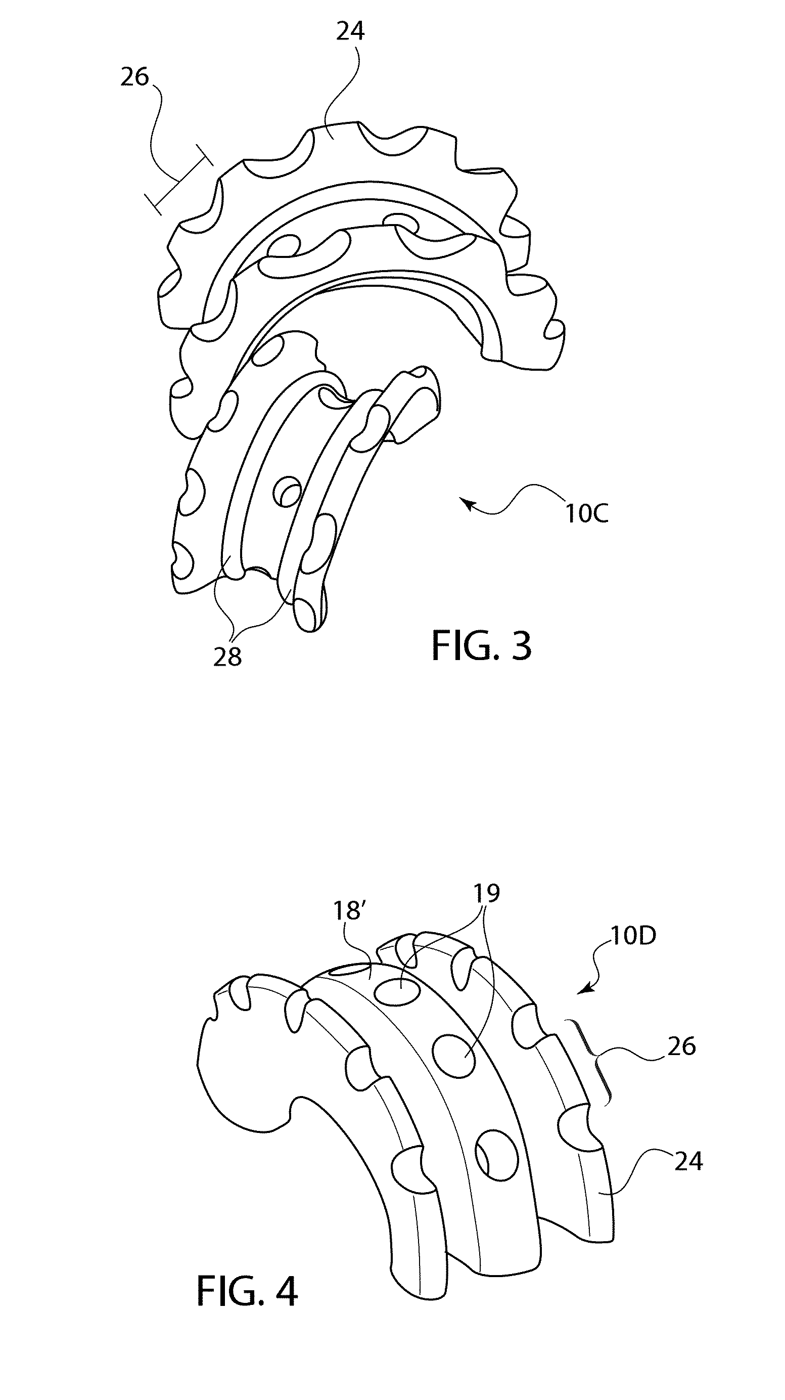 Frangible components and their use in a system for energy absorption