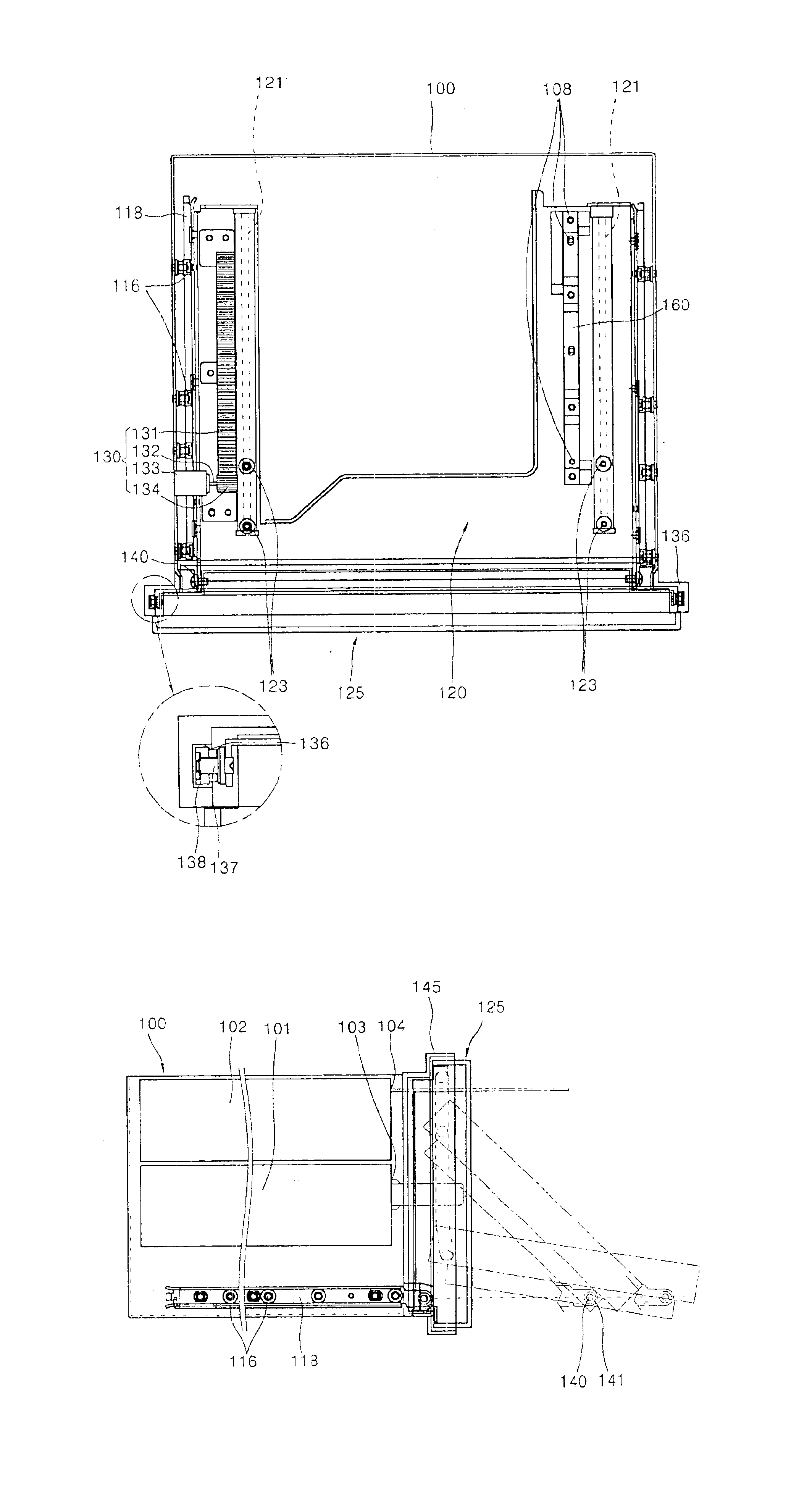 Front panel operating apparatus and method