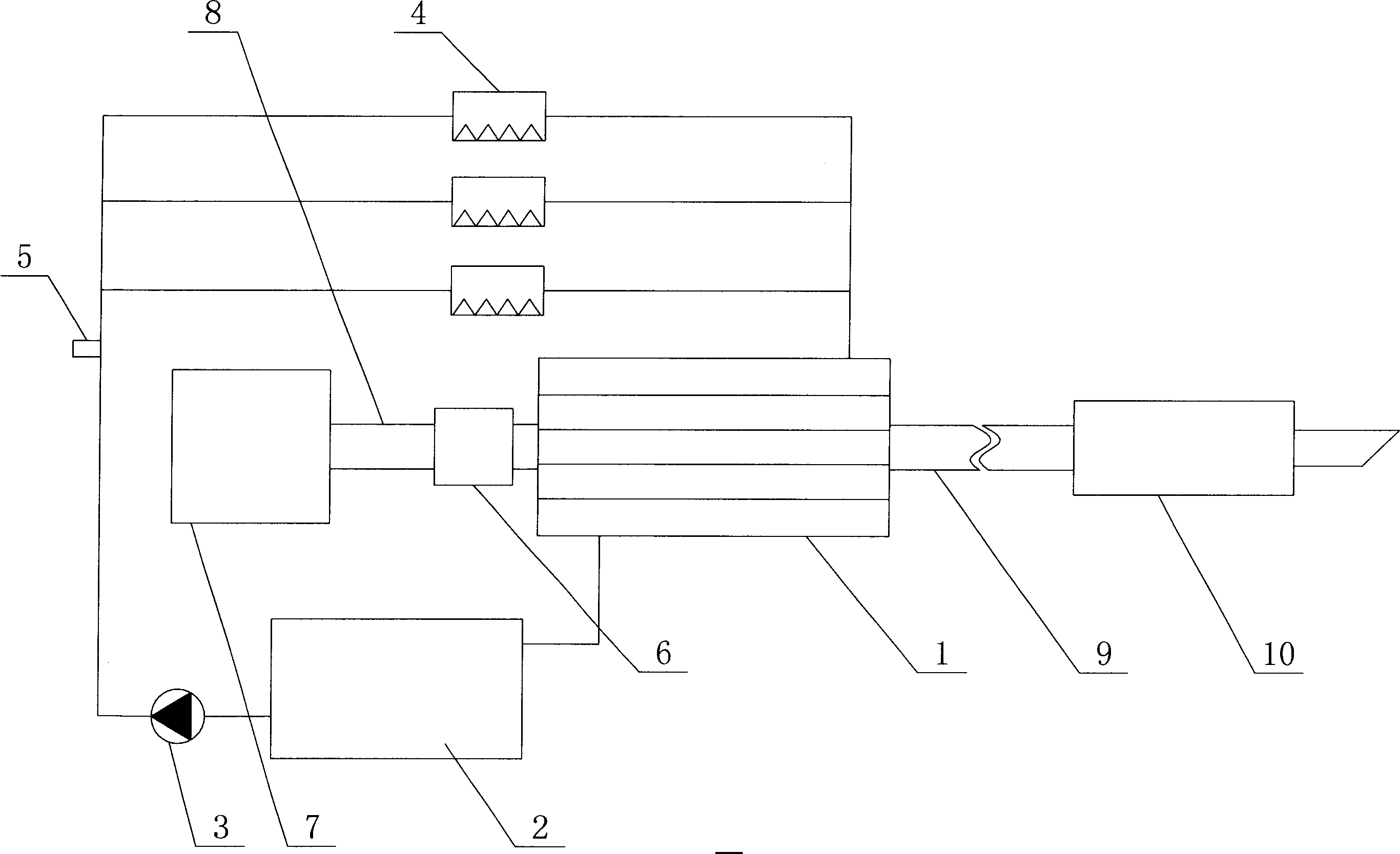 Device for reclaiming and utilizing tail gas of automobile engine