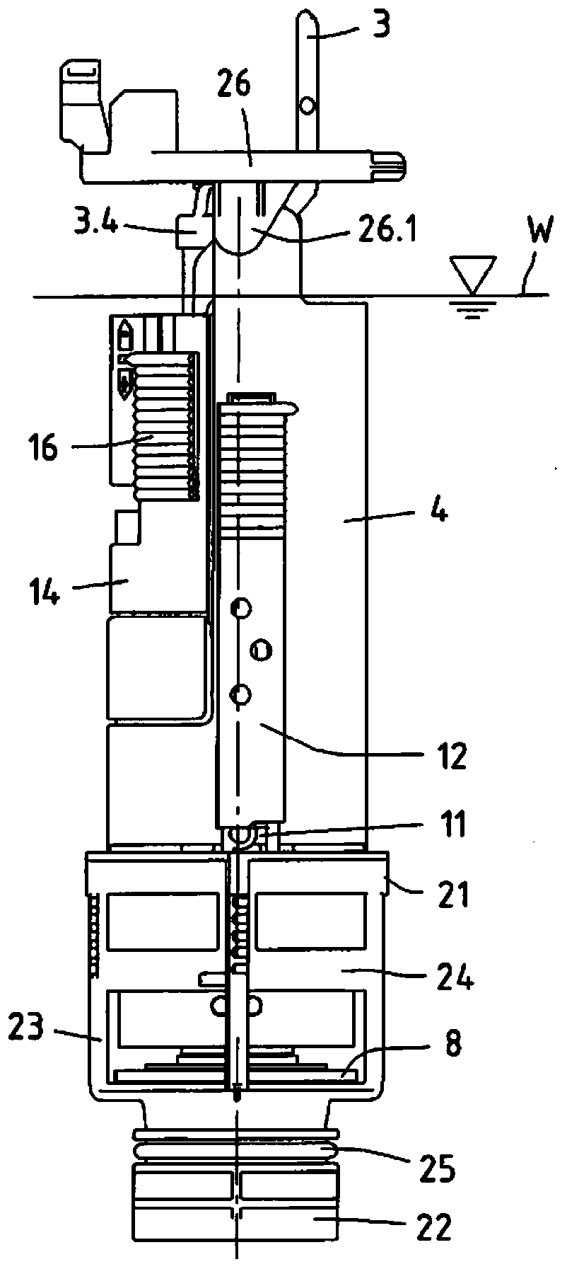 Drain valve for flush tank and flush tank with drain valve