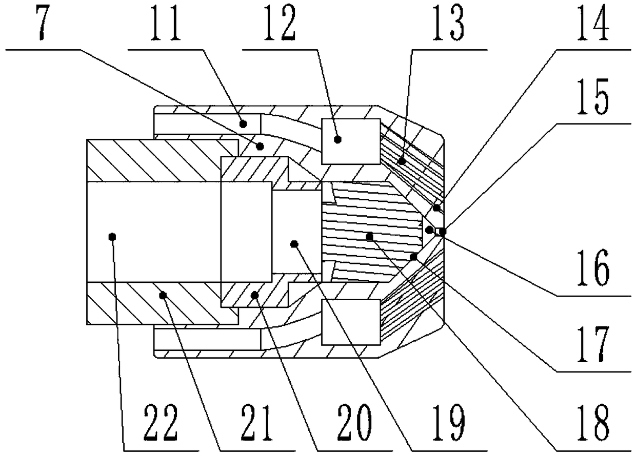 An external mixing atomizing sprayer based on special-shaped hole airflow assisting the shape