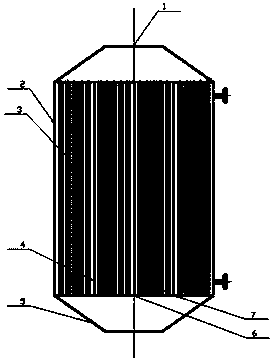 Double-tube-bundle split heat-storage heat exchanger utilizing waste heat of rotary cement kiln