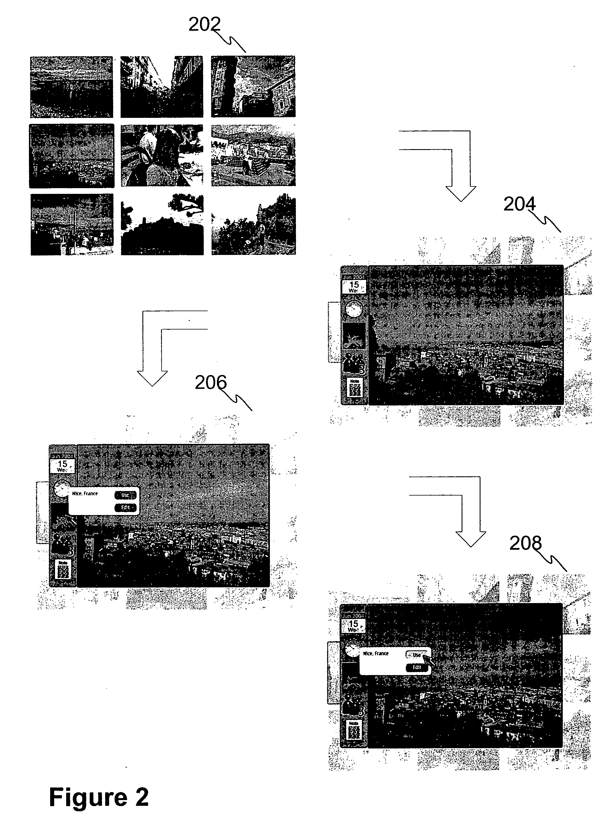 Method and a device for visual management of metadata