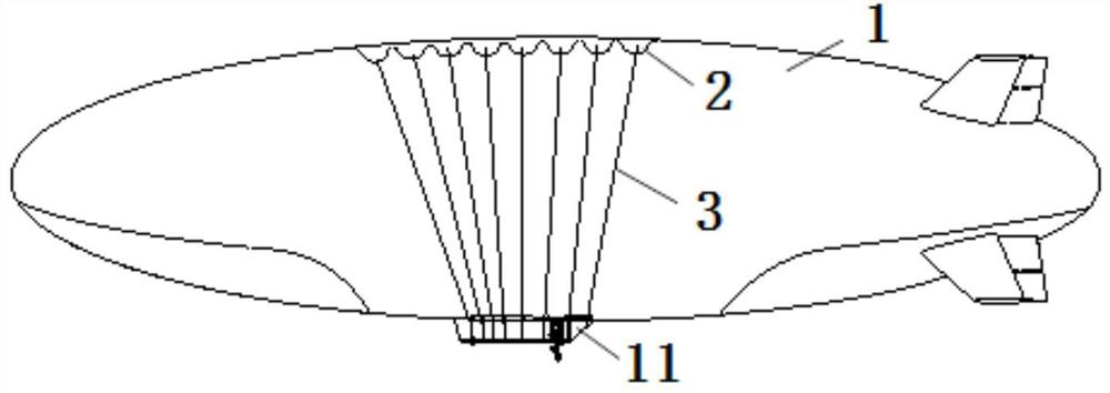 An inner sling structure of aerostat with externally adjustable tension