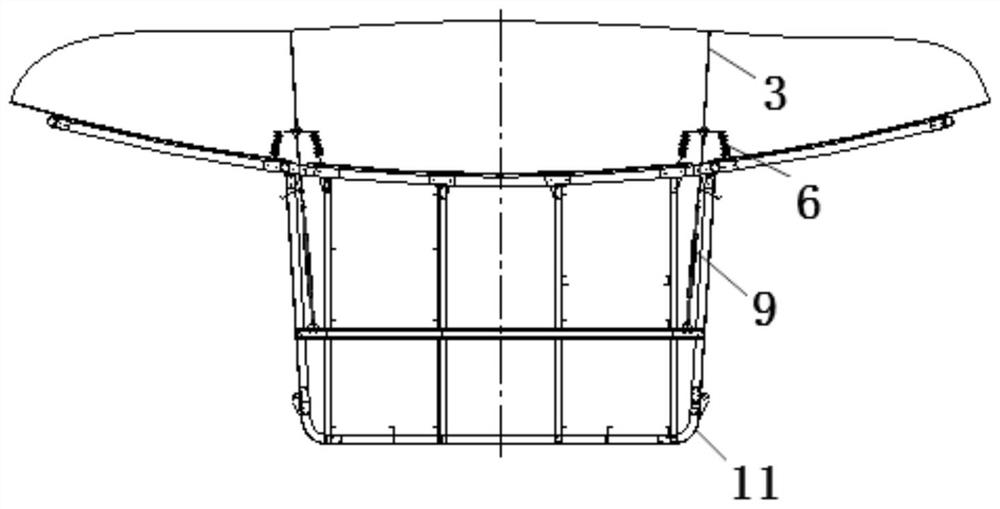 An inner sling structure of aerostat with externally adjustable tension