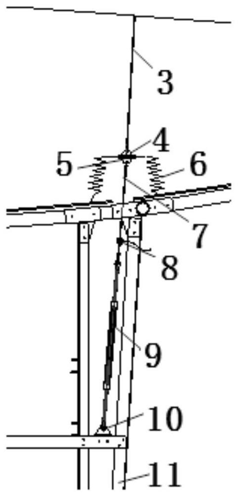 An inner sling structure of aerostat with externally adjustable tension