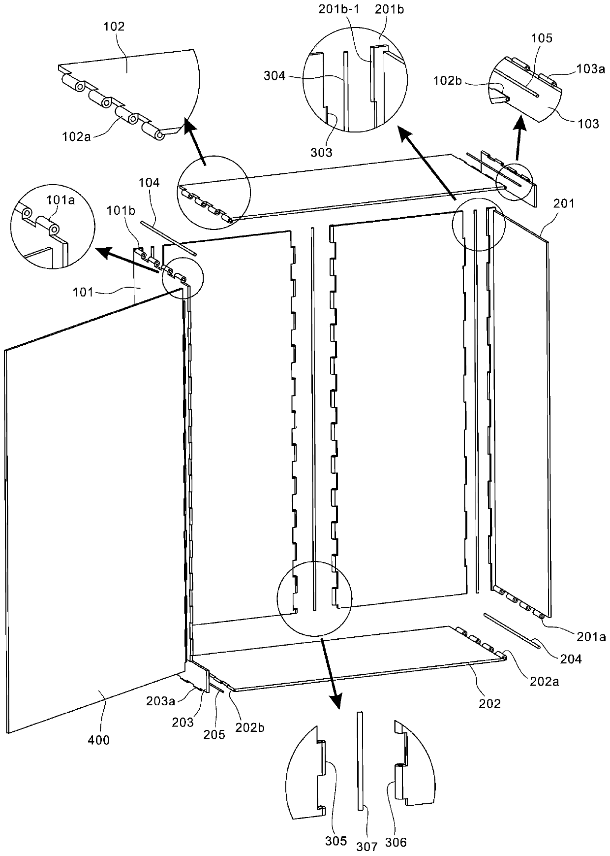 Foldable distribution box