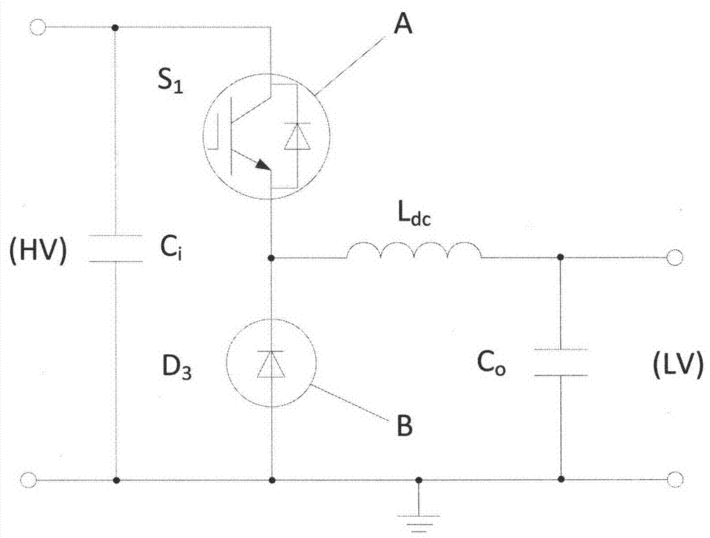 Unidirectional transformation-type high-voltage DC circuit breaker based on Buck convertor