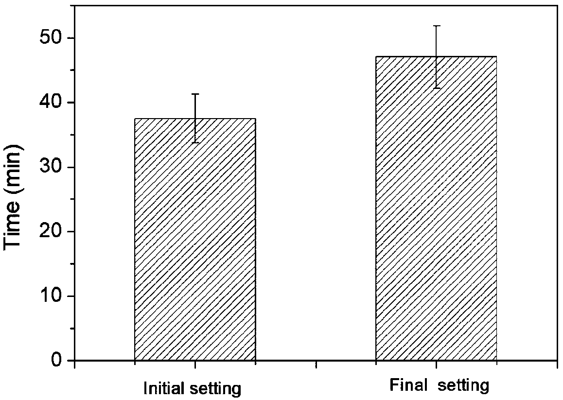 Composite mesoporous bioglass/graphene oxide bone cement and preparation method thereof