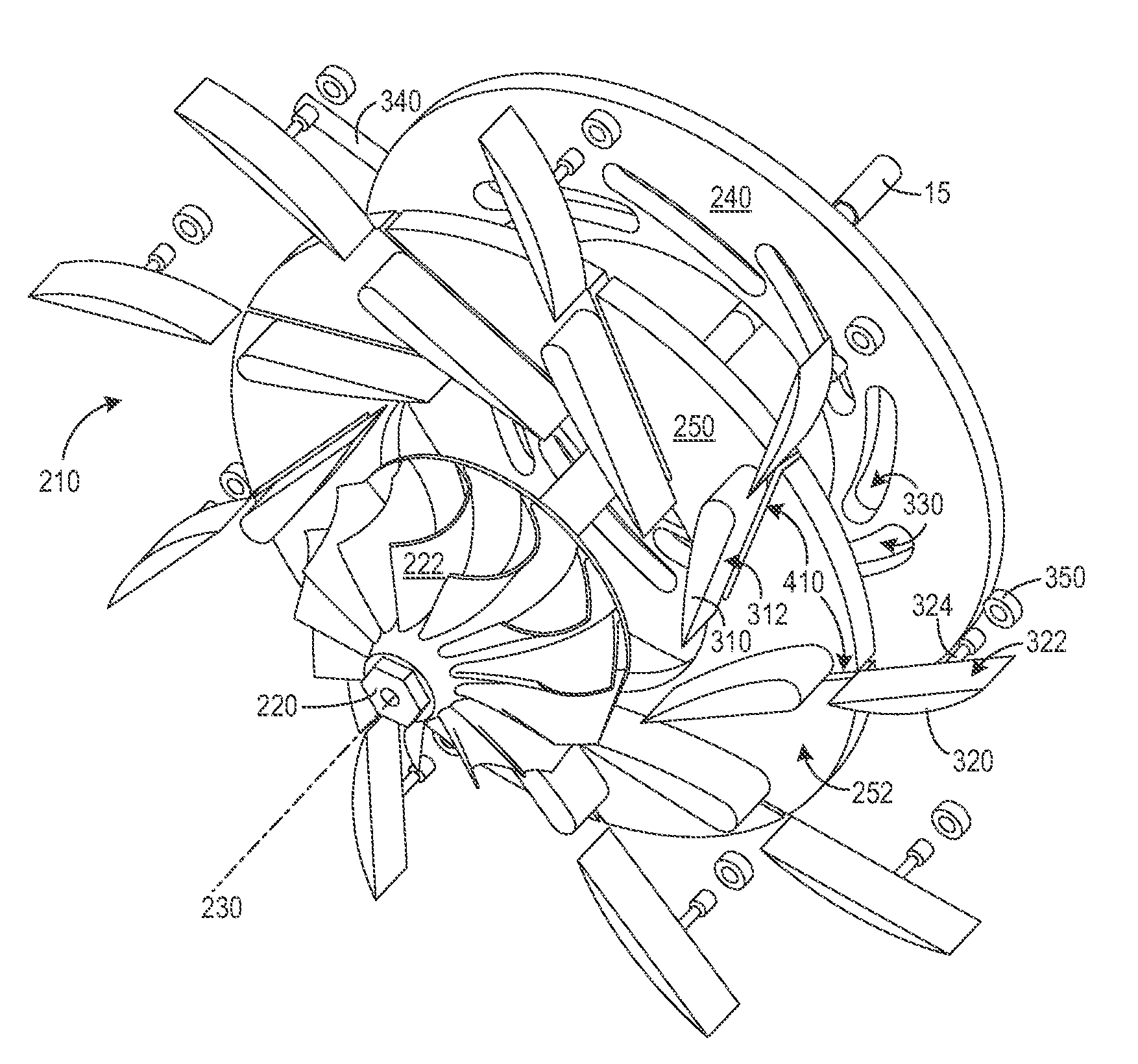 Sliding vane geometry turbines