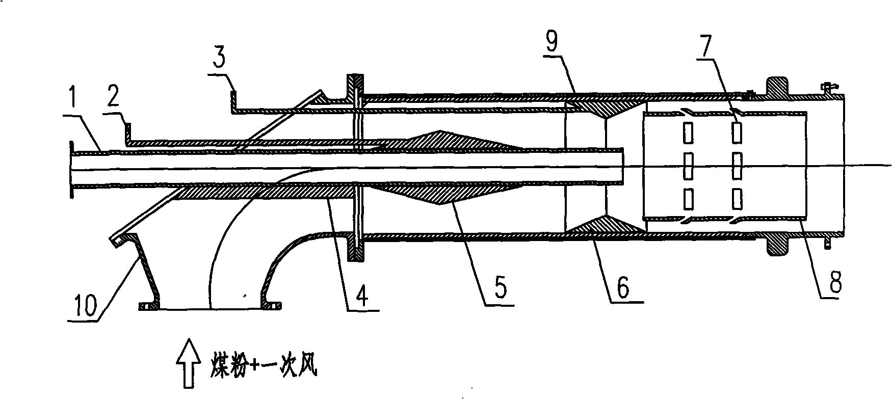 Micro oil pulverized coal burner